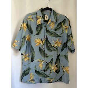 Jamaica Jaxx Hawaiian Camp Shirt 100% Silk Size Medium M